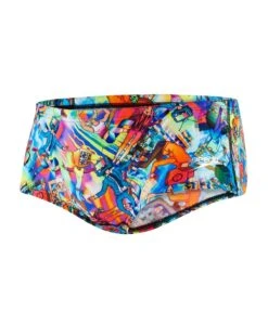 Speedo Glow Ball Anzug 14cm Allover Slip Blau Orange