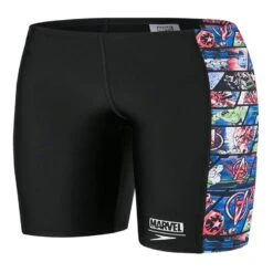 Badehose Speedo Allover Panel Aquashort Marvel Schwarz/rot/blau Jungen