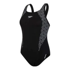 Speedo BoomStar Splice Flyback Damen Badeanzug Schwarz/weiß