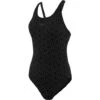Speedo Boomstar Allover Badeanzug Muscleback - Endurance10 - 38 Black/oxid Grey