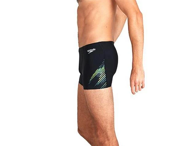 Speedo Allover V-Cut Aquashort Badehose Eco EnduraFlex - 6 Black/blue 4 Speedo Allover V-Cut Aquashort Badehose Eco EnduraFlex - 6 Black/blue – Bild 2