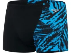 Speedo Allover V-Cut Aquashort Badehose Eco EnduraFlex - 7 Black/blue