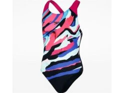 Speedo Digital Placement Mädchen Badeanzug Splashback - Eco Endurance+ - 140 Black/pink