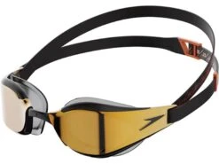 Speedo Fastskin Hyper Elite Mirror Schwimmbrille Black/gold