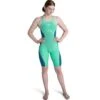 Speedo Fastskin LZR Pure Intent Wettkampfanzug Closedback Kneeskin - 26 (D30) Green Glow/nordic Teal/white