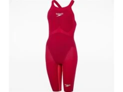 Speedo Fastskin LZR Pure Valor Wettkampfanzug Openback Kneeskin - 24 (D28) Dark Magenta/phoenix Red