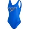 Speedo Logo Deep U-Back Badeanzug Endurance10 - 34 Bondi Blue