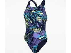 Speedo Placement Badeanzug Powerback - Endurance+ - 36 Black/yellow