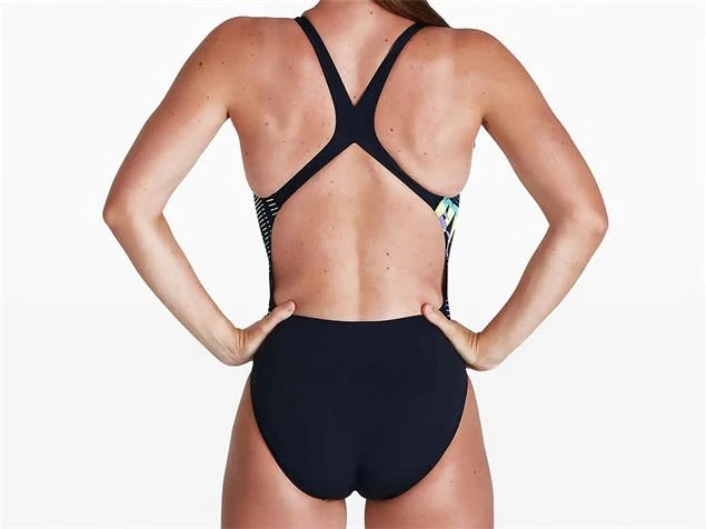 Speedo Placement Badeanzug Powerback - Endurance+ - 36 Black/yellow 4 Speedo Placement Badeanzug Powerback - Endurance+ - 36 Black/yellow – Bild 2