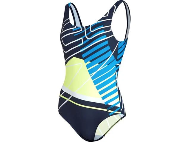 Speedo Placement U-Back Badeanzug Endurance10 - 34 Navy/bondi Blue/fluo Yellow 3 Speedo Placement U-Back Badeanzug Endurance10 - 34 Navy/bondi Blue/fluo Yellow