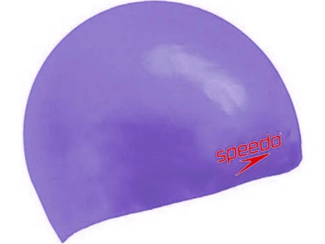 Speedo Plain Moulded Junior Silikon Badekappe - Purple/red 3 Speedo Plain Moulded Junior Silikon Badekappe - Purple/red
