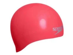 Speedo Plain Moulded Silikon Badekappe - Red