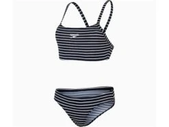 Speedo Printed Thinstrap Schwimmbikini Endurance+ - 34 Navy/white