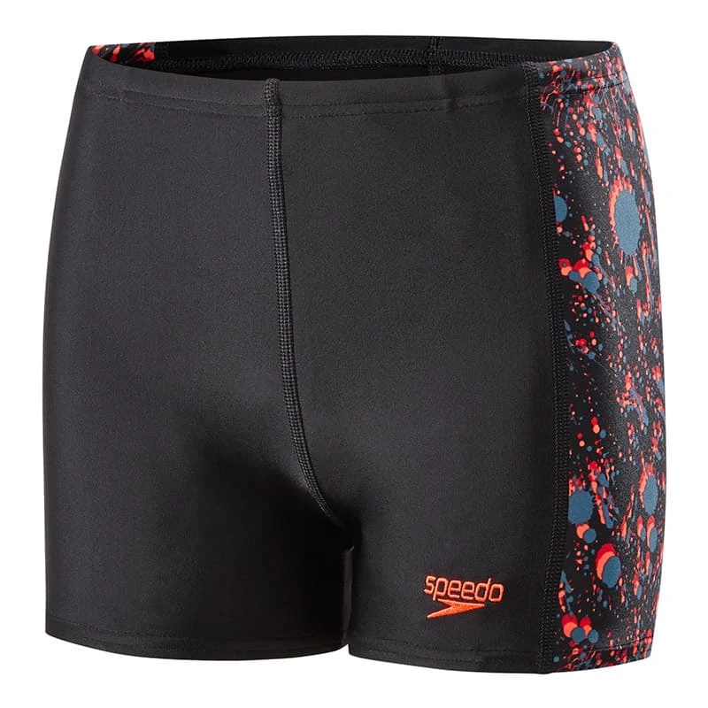 Bademode Speedo Paintblast Allover Panel Aquashort Schwarz Rot Kind 3 Bademode Speedo Paintblast Allover Panel Aquashort Schwarz Rot Kind