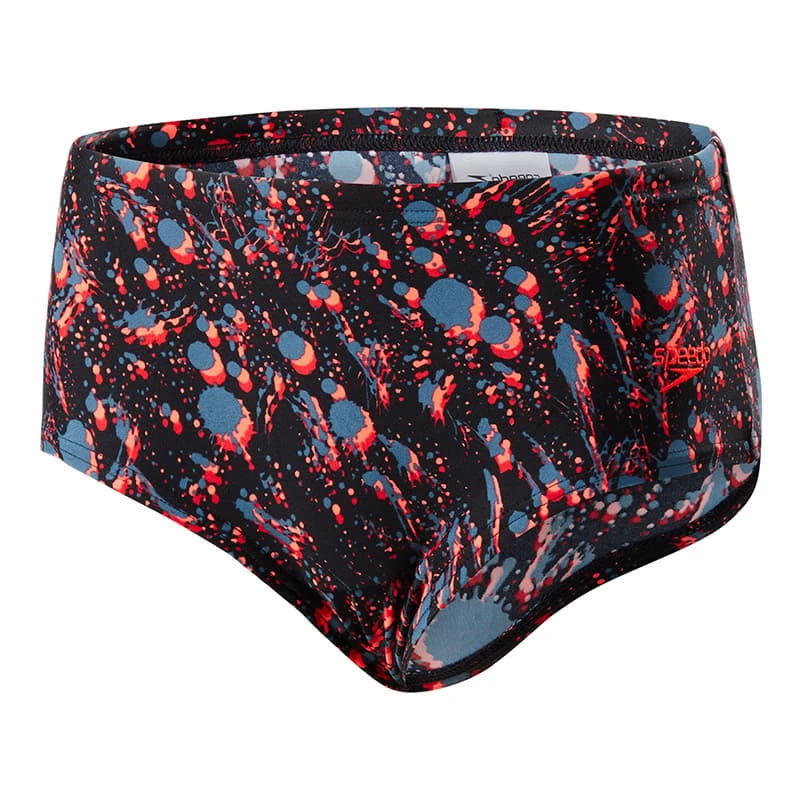 Speedo Paintblast Allover 12cm Kurzer Schwarzer Kinder Badeanzug 3 Speedo Paintblast Allover 12cm Kurzer Schwarzer Kinder Badeanzug