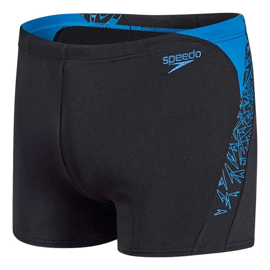 Badehose Speedo Boom Splice Aquashort Schwarz/blau 3 Badehose Speedo Boom Splice Aquashort Schwarz/blau