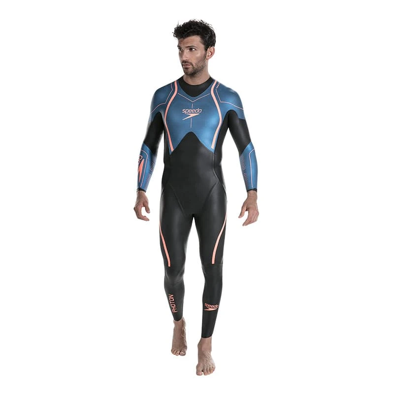 Neoprenanzug Speedo Fastskin Photon Schwarz Blau Orange 3 Neoprenanzug Speedo Fastskin Photon Schwarz Blau Orange