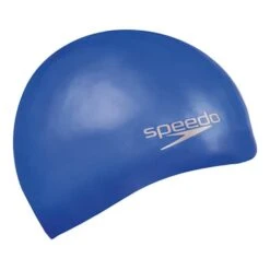 Speedo Plain Moulded Blue Silikon Badekappe