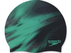 Speedo Slogan Printed Silikon Badekappe - Fake Green/black