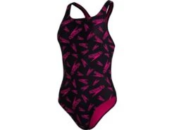 Speedo Boom Logo Allover Medalist Badeanzug Endurance10 - 34 Black/pink