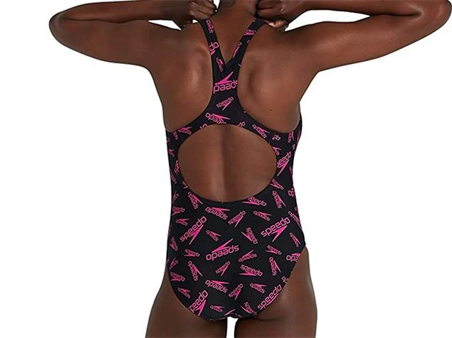 Speedo Boom Logo Allover Medalist Badeanzug Endurance10 - 34 Black/pink 4 Speedo Boom Logo Allover Medalist Badeanzug Endurance10 - 34 Black/pink – Bild 2