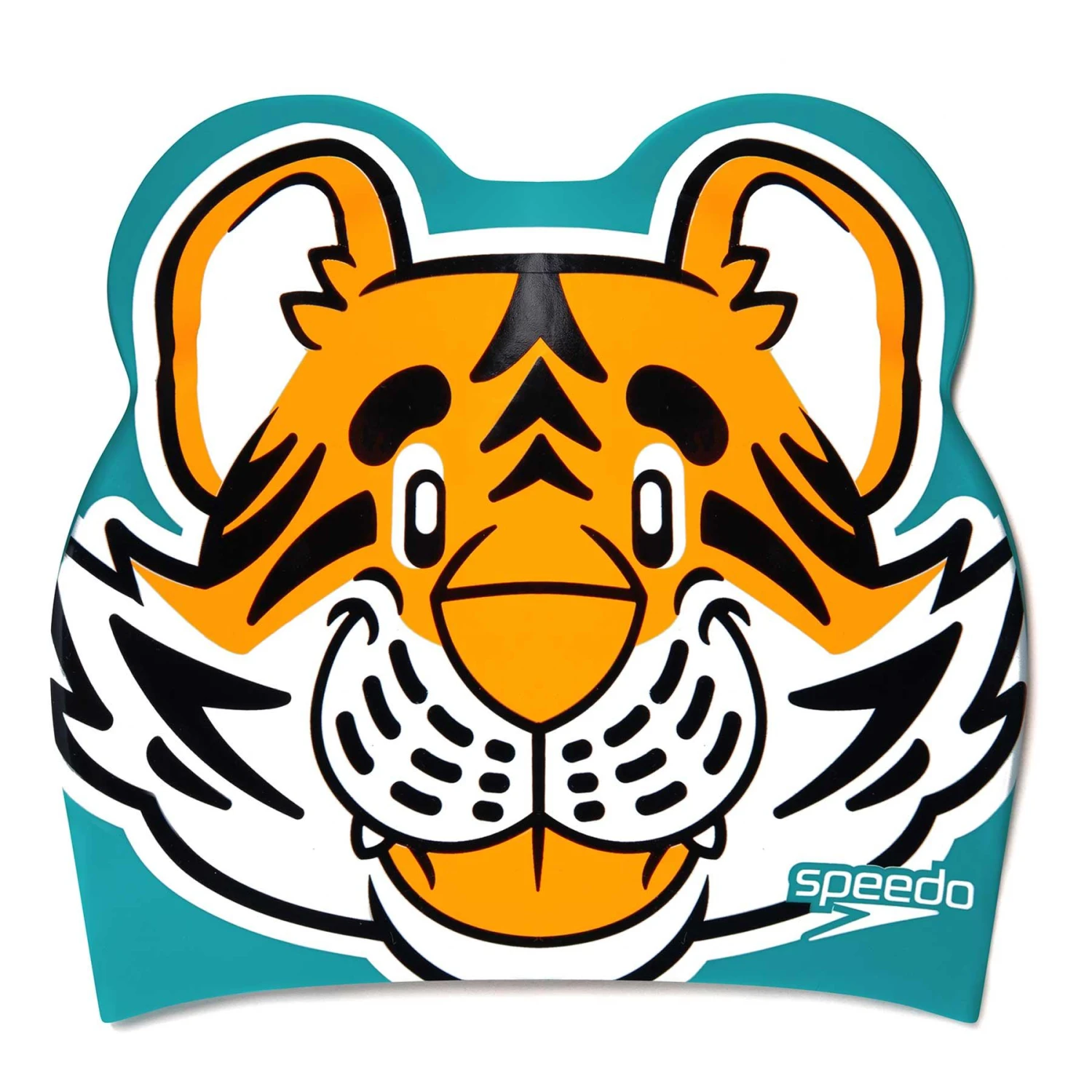 Speedo Learn To Swim Printed Character Kinder Schwimmkappe Türkis/orange/weiß 3 Speedo Learn To Swim Printed Character Kinder Schwimmkappe Türkis/orange/weiß