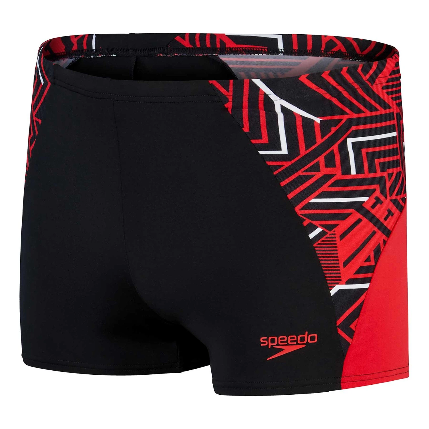 Speedo Eco Endurance+ Splice Aquashort Badehose Schwarz/rot/weiß 3 Speedo Eco Endurance+ Splice Aquashort Badehose Schwarz/rot/weiß