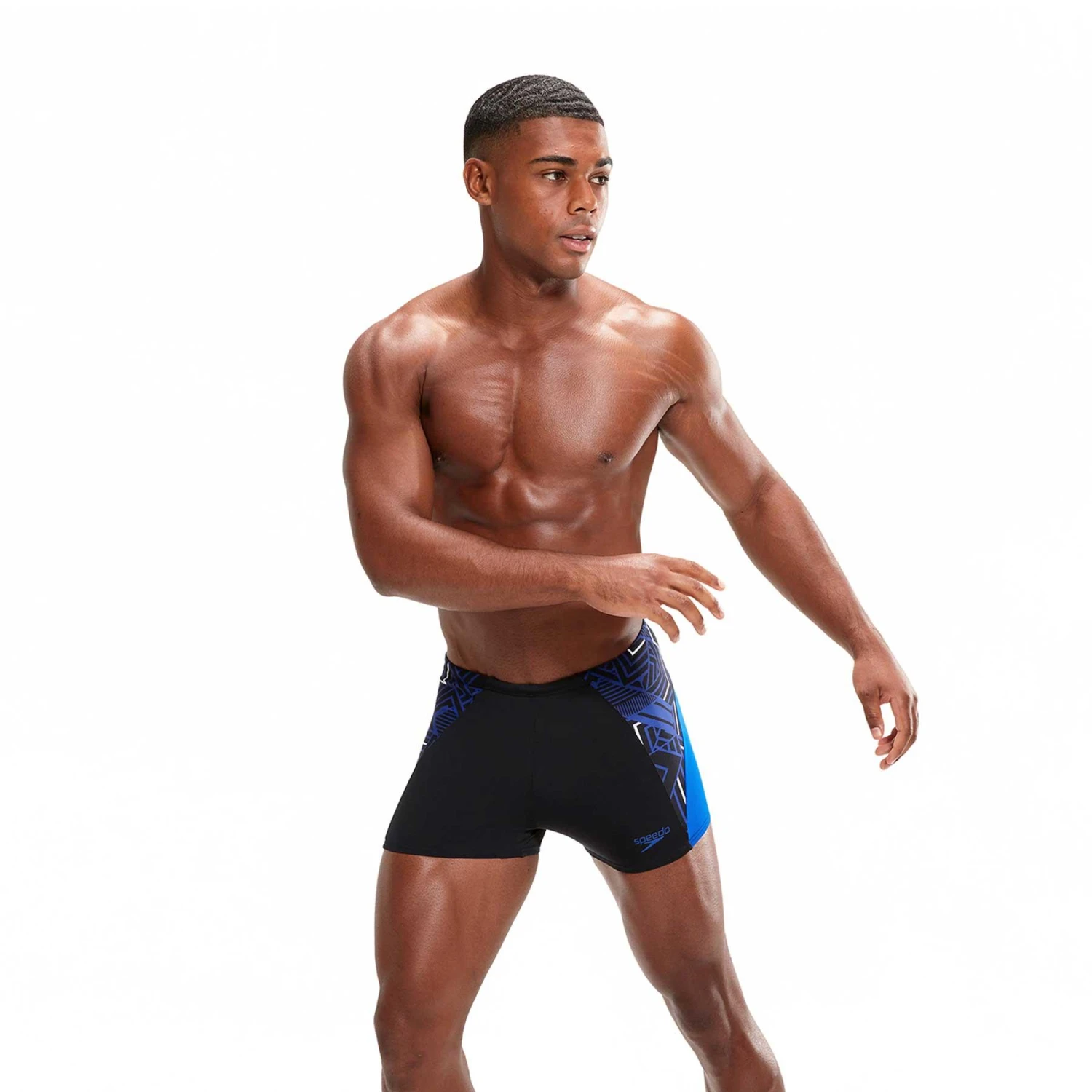 Speedo Eco Endurance+ Splice Aquashort Badehose Marineblau/schwarz/weiß 3 Speedo Eco Endurance+ Splice Aquashort Badehose Marineblau/schwarz/weiß