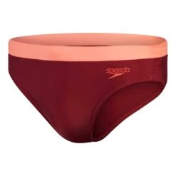 Speedo Big Logo 7 Cm Badehose Dunkelrot/lachsorange