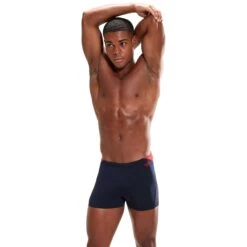 Speedo Hyper Boom Splice Aquashort Badehose Schwarz/rot