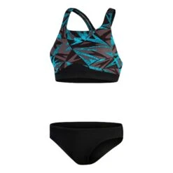 Speedo Hyperboom Damen Bikini Schwarz/blau/grau