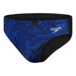 Speedo Allover 7 Cm Badehose Elektrisch-blau/schwarz