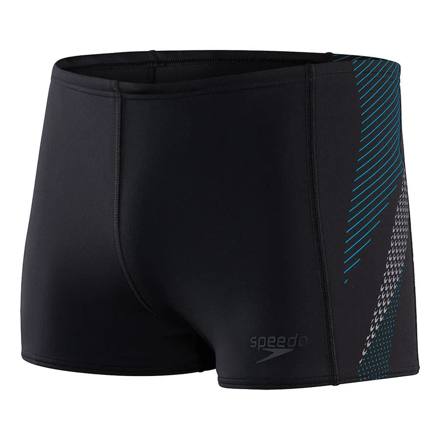Speedo Tech Panel Aquashort Badehose Schwarz/blau 3 Speedo Tech Panel Aquashort Badehose Schwarz/blau