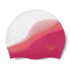 Speedo Multi Colour Silicone Schwimmkappe Rosa/weiß