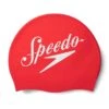 Speedo Big Logo Placement Schwimmkappe Tiefrot/weiß