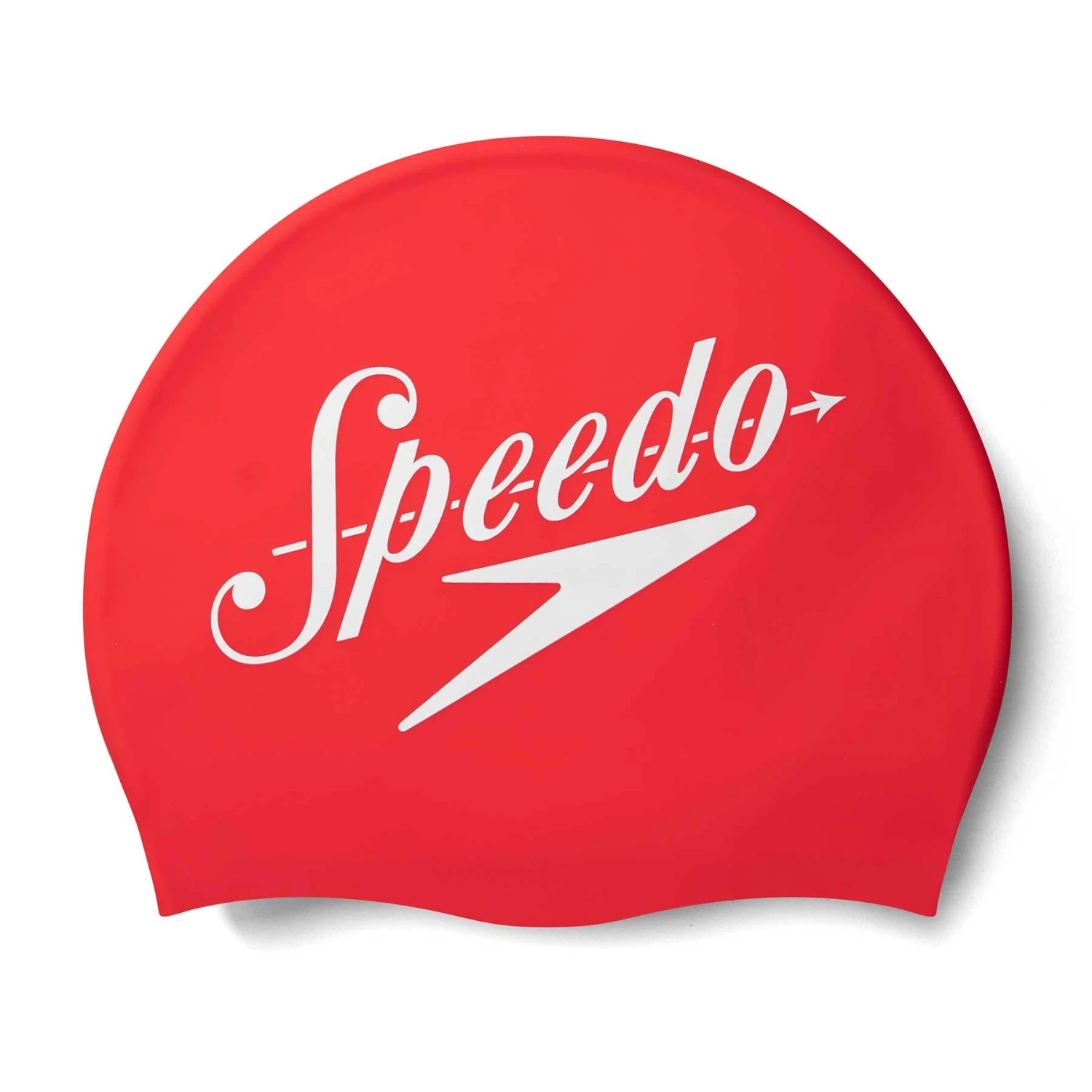 Speedo Big Logo Placement Schwimmkappe Tiefrot/weiß 3 Speedo Big Logo Placement Schwimmkappe Tiefrot/weiß