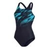 Speedo Hyperboom Placement Muscleback Damen Badeanzug Schwarz/hellblau -Speedo Verkaufsgeschäft so 8 0869415121 001