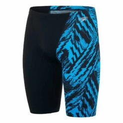 Speedo Storm Wave Allover Digital V Panel Badehose Blau/schwarz