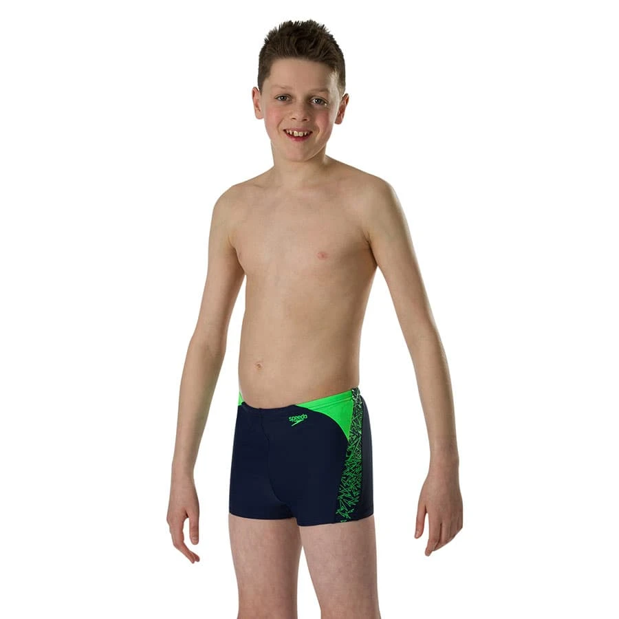 Badehose Speedo Boom Splice Aquashort Dunkelblau/grün Jungen 3 Badehose Speedo Boom Splice Aquashort Dunkelblau/grün Jungen