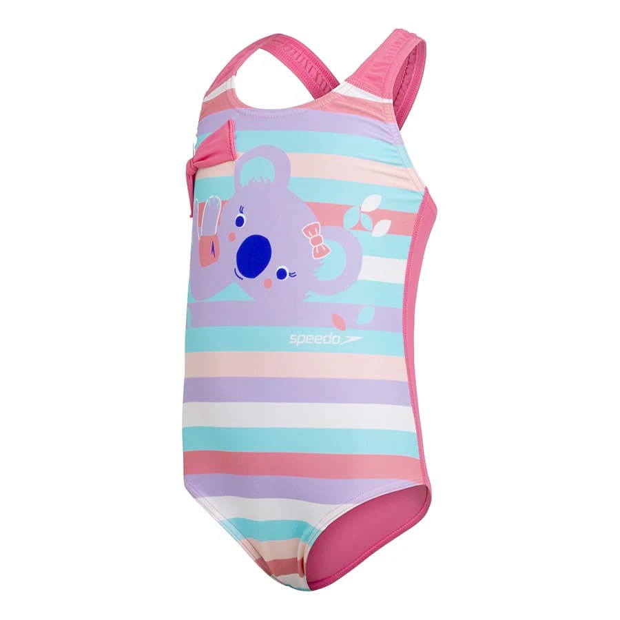 Speedo Koko Koala Digital Placement Crossback Mädchen Badeanzug Rosa/blau/weiß 3 Speedo Koko Koala Digital Placement Crossback Mädchen Badeanzug Rosa/blau/weiß