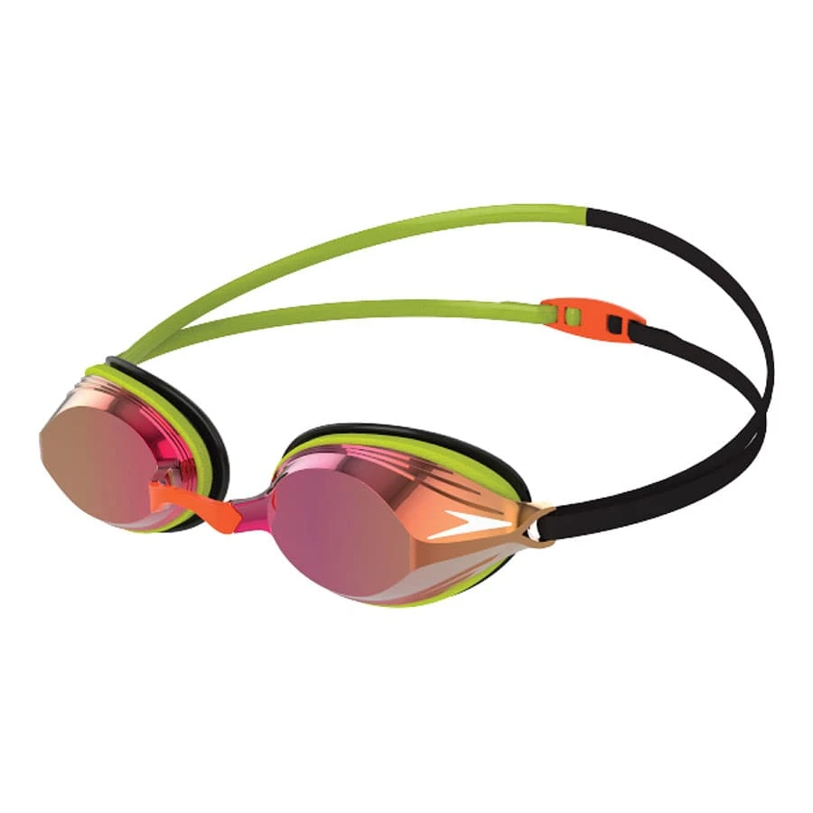 Speedo Vengeance Mirror Schwimmbrille Schwarz/gelb Mit Verspiegelten Rosanen Gläsern 3 Speedo Vengeance Mirror Schwimmbrille Schwarz/gelb Mit Verspiegelten Rosanen Gläsern