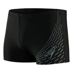 Speedo Medley Logo Badehose Schwarz/grau
