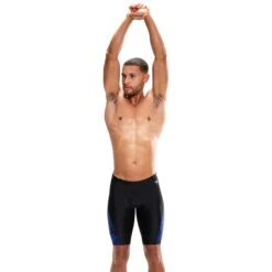 Speedo Allover V-Cut Jammer Badehose Schwarz/marineblau