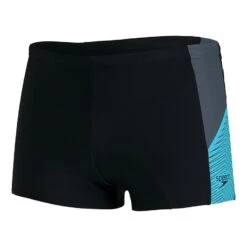 Speedo Dive Aquashort Badehose Schwarz/grau/blau