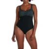 Speedo ContourLustre Printed Damen Badeanzug Schwarz/grau/blau -Speedo Verkaufsgeschäft so 8 12284g056 001