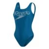 Speedo Logo Deep U-Back Damen Badeanzug Blau -Speedo Verkaufsgeschäft so 8 12369g711 001