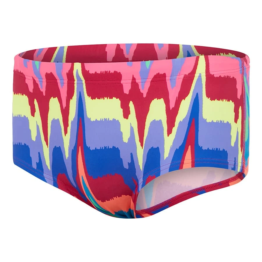 Speedo Rainbow Wave 17cm Club Training Badehose Blau/rosa 3 Speedo Rainbow Wave 17cm Club Training Badehose Blau/rosa