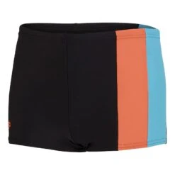 Speedo Colourblock Aquashort Jungen Badehose Schwarz/orange/blau