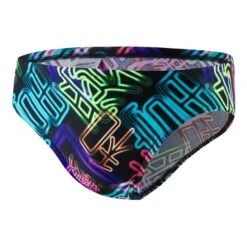 Badehose Speedo 5cm Allover Brief Schwarz/mehrfarbig