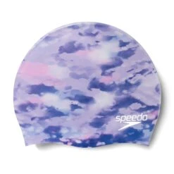 Speedo Digital Printed Kinder Schwimmkappe Lila/rosa/weiß
